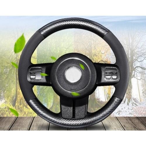 Carbon fiber car steering wheel cover for jeep wrangler JK 2007 2008 2009 2010 2011 2012 2013 2014 2015 2016 2017