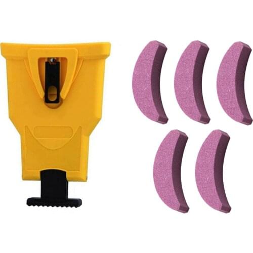 Chainsaw Teeth Sharpener Set Chainsaw Saw Chain Abrasive With 5Pcs Sharpening Stone Portable Grinder Woodworking Tool