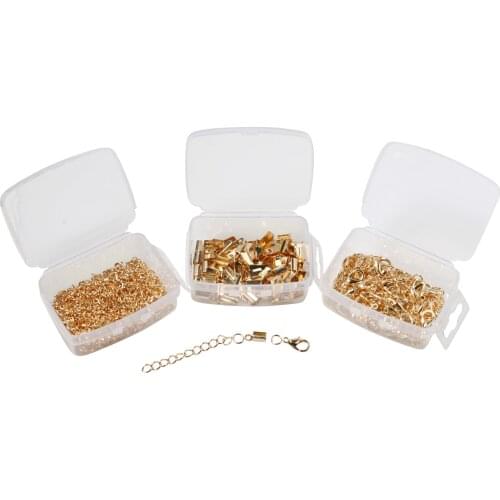 1 Set 3 Styles Lobster Clasps Open Rings Extender Chain Jewelry Making Beaded Pins Components Findings Accessories Kit Set