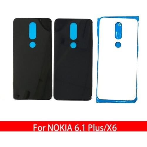 10Pcs/Lot, Battery Back Cover Glass Rear Door For Nokia X6/ 6.1 Plus TA-1099/1103 Replacement