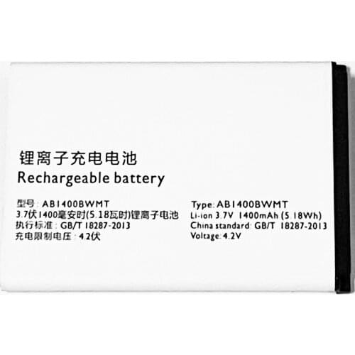 3.7V 1400mAh AB1400BWMT For S308 S308R CTS308 S301 AB1400BWML Battery