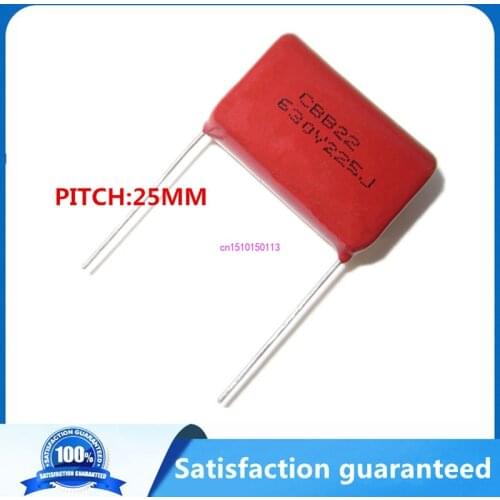 5pcs 630V 2.2UF 225J Pitch 25mm 4.7UF 475J PITCH 630V 5% DIP CBB Polypropylene film capacitor