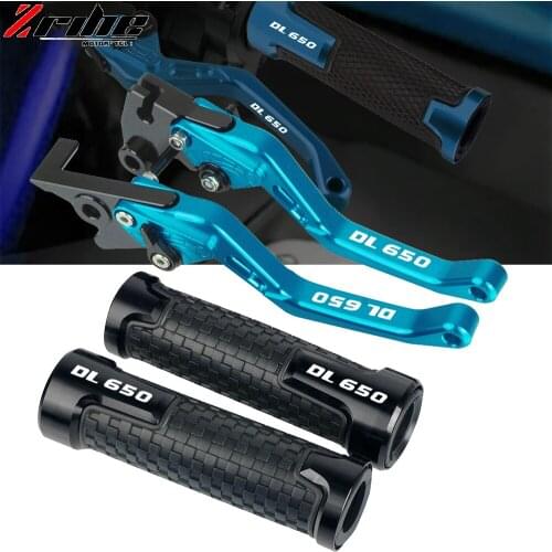 Motorcycles accessories Handle grips handlebar grip & short Brake Clutch Lever For SUZUKI DL650 DL 650 VSTROM 2011 2012-2017