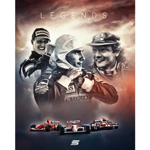 5D DIY Diamond Painting F1 Legend Racers Full Square Round Diamond Embroidery Cross Stitch Rhinestone Mosaic Home Decor QQ2025