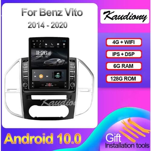Kaudiony 9.7" Android 10 Car Radio For Mercedes Benz Vito Car Dvd Multimedia Player Auto GPS Navigation Stereo 4G DSP 2014-2020