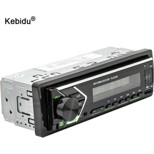 12V Audio Stereo Handsfree Bluetooth 4.0 LCD Colorful Light Screen Car FM Radio MP3 Player 3.5mm USB TF Card AUX Remote control