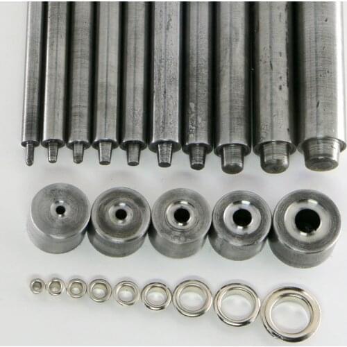 Free shipping 3ps 3-22mm Eyelets Hollow Punch Tools Kit Leather Craft Belt Clothes Bags Shoes Hats Hand Tools knock eyelets