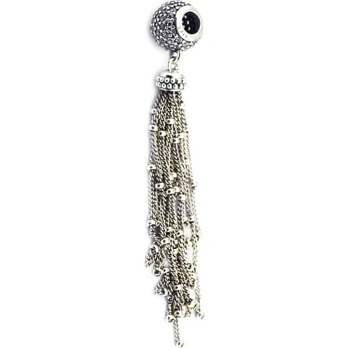 CKK 925 Sterling Silver Enchanted Tassel Charms Beads Original Jewelry Making Fits For Bracelets & Bangle