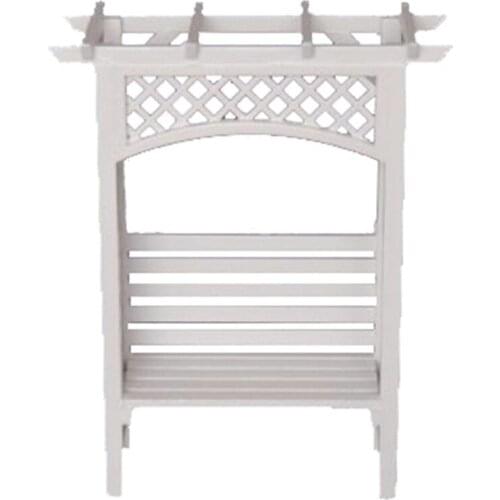 1:12 Scale Mini Wooden White Grape Rack Wisteria Shelf Simulation Pretend Toys for Children Doll House