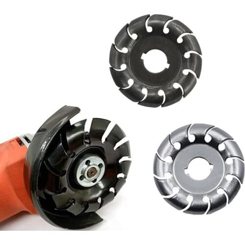 2Colors 12 Teeth Wood Carving Disc Manganese Steel 22mm Bore Grinder Saw Blade for 125 Angle Grinder Woodworking Tool
