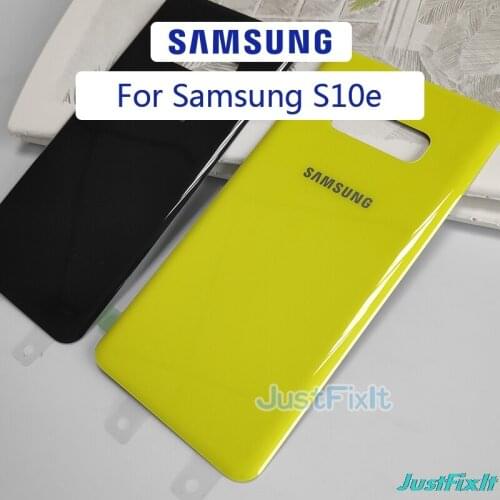 For SAMSUNG Galaxy S10e G970 G970F Back Battery Cover Door Rear Glass Housing Case Replace Battery Cover