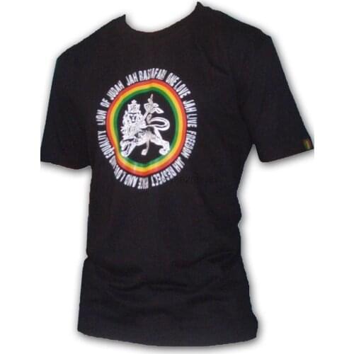 T-Shirt Rasta Reggae Jah Live Lion of Judah ONE LOVE