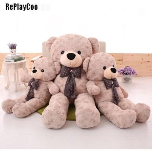 Giant Teddy Bear 75cm 100cm Stuffed Animals Plush Large Embrace Bear Doll Children Birthday Christmas Gifts Baby Toys J00101