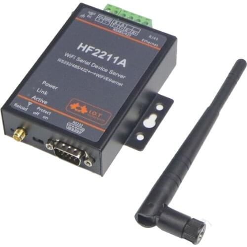 HF2211 Serial to WiFi RS232/RS485/RS422 to WiFi/Ethernet Converter Module for Industrial Automation Data Transmission