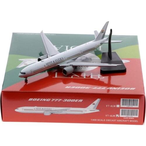 1:400 Alloy Collectible Plane Gift JC Wings LH4179A India Government Boeing B777-300ER Diecast Aircraft Model VT-ALW Flaps Down
