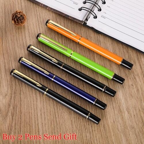 Fashion Design Nice Quality Brand Metal Roller Ballpoint Pen Office Executive Business Men Writing Pen Buy 2 Pens Send Gift