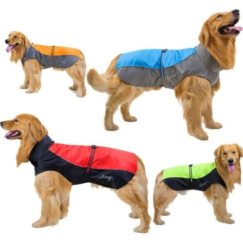 Large Dog Clothes Raincoat For Husky Labrador Border Collie Waterproof Big Dog Coats Clothing Rain Coat For Big Dogs 3XL-9XL Pet