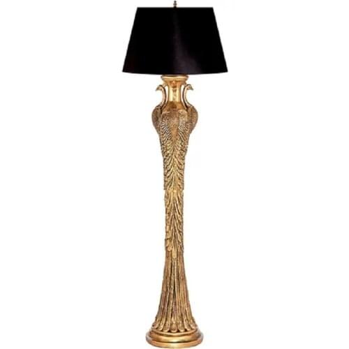 Custom American Country Retro Wooden Floor Lamp Villa Lamp in the Living Room Bedroom Art European Personality Creative