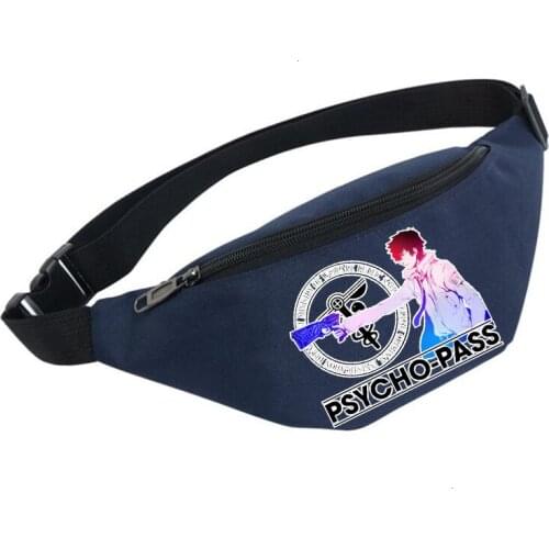 Unisex Fanny Pack women Belt Waterproof Chest Handbag Waist Bag Ladies Waist Pack Belly Bags For anime PsychoPass