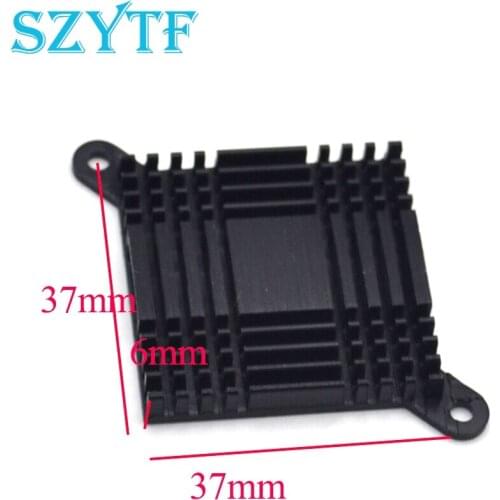 5pcs Radiator heat aluminum 37*37*6MM diagonal with plastic nails