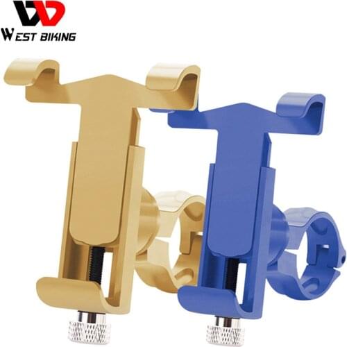 WEST BIKING Bike Phone Holder 3.5-6.2 Inch Adjustable Mobile Phone Bracket Motorcy MTB Road Cycling Holder For Bicycle Handlebar