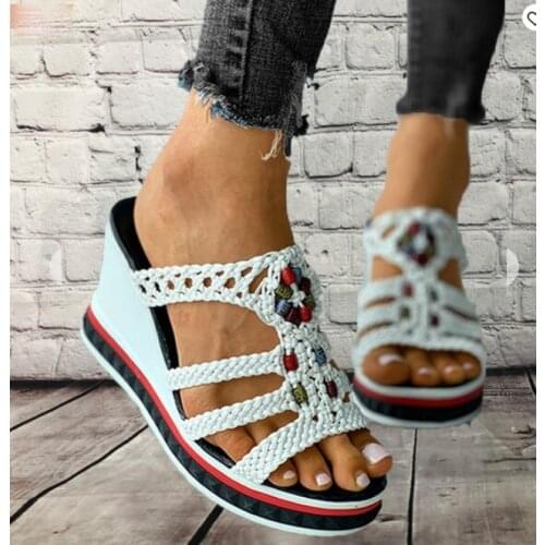 Sommer Platform Sandals 2021 Fashion Women Strap Gladiator Sandal Wedges Shoes Casual Woman Peep Toe Espadrille Mujer