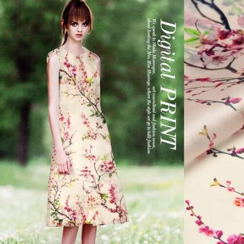 135 cm wide silk organza fabric meter 14 mm natural silk fabric printed crisp dress organza satin fabric wholesale silk cloth