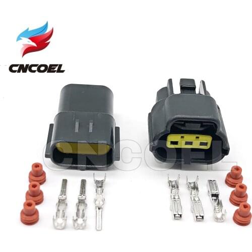 5 Set 3 Pin 174359-2 174357-2 Female Male Way Waterproof Wire Connector Plug Car Auto Sealed Car Truck Denso Connectors