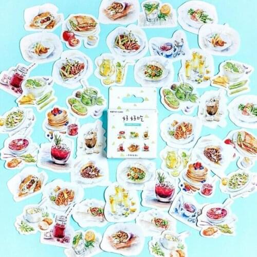 Cute Sticker Boxed Good Eating Sticker Mobile Diary Sticker Handbook Album Item Decoration Scrapbook Sealing Sticker Stationery