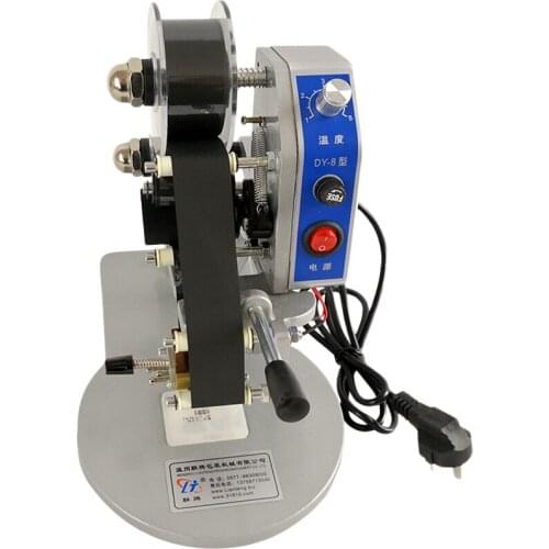 Ribbon Date Code Printing Machine Expiry Date Machine 220V Manual Hot Foil Stamping Printer Tools Thermal DY-8