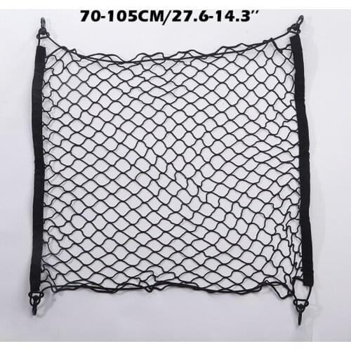 1pcs Car Trunk Net Luggage Storage Cargo Organizer Nylon Elastic Black Mesh Net 70x70cm For MPV Auto SUV Holder Accessories