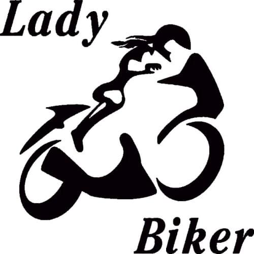 15*15cm Lady Biker vinyl car van decal sticker New Style Hot Handsome And Cool Stickers Car Accessories Car Sticker