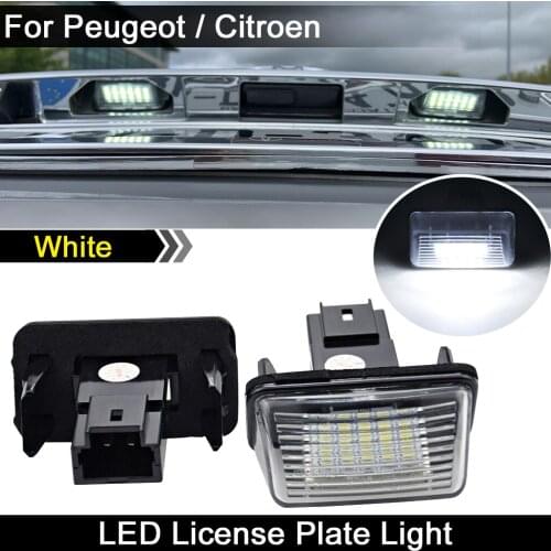 For Citroen C3 C4 C5 BERLINGO SAXO XSARA For Peugeot 206 207 306 307 308 406 407 5008 Partner LED License Number Plate Light