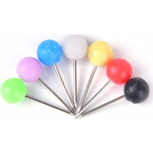 200Pcs Multicolor Round Pearl Head Pins Fishing Line Brooches Fishing Tackle Position Mark Bead Needle Pin