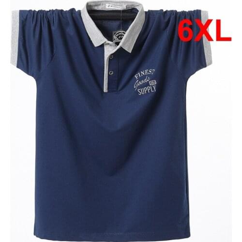 2021 Summer Polo Shirt Men Casual Short Sleeve Polo Shirts Cotton Fashion Breathable High Quality Tops Male Plus Size 6XL HA203