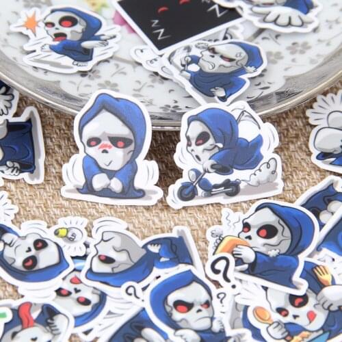 40 pcs Fun Little Skeletons Homemade hand-decorated decorative waterproof snowboarding luggage motorcycle graffiti stickers