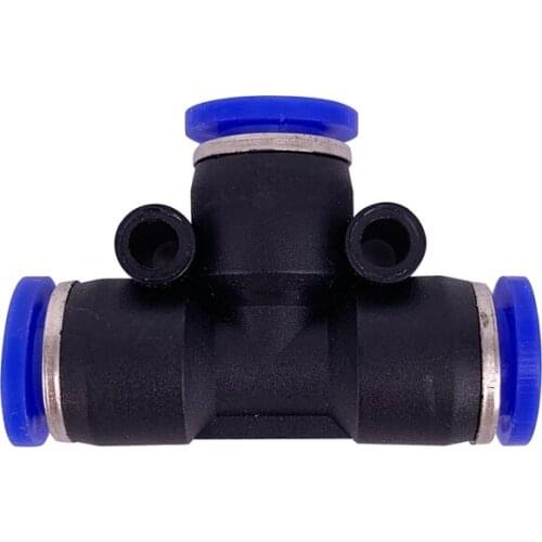 5 Pcs/Lot Pneumatic Equal Tee Connector PE Plastic AIR Push Fittings 0-10 bar Maximum OD -4 6 8 10 12 14 16MM Series "T" Type