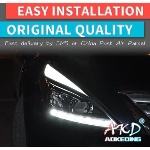 AKD tuning cars Headlight For Nissan Teana 2009-2012 Headlights LED DRL Running lights Bi-Xenon Beam Fog lights angel eyes Auto