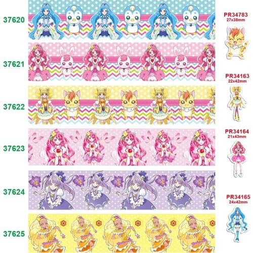 Free shipping characters printed grosgrain ribbon 37625