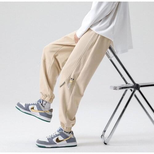 Pants Men Joggers Sweatpants Casual Solid Color Fashion Gyms Fitness Workout Sportswear Trousers Autumn Winter Male Track Loose