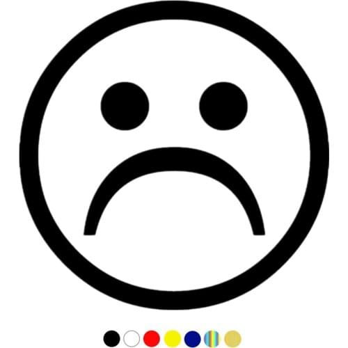 CS-1771# Sad emoticon. Not joy funny car sticker waterproof vinyl decal for auto car stickers styling removable choose size