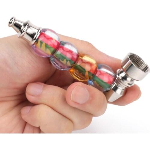 Cigarette Holder Portable Tobacco Pipe Metal Smoking Accessories With Spice Grinder Mesh Filter