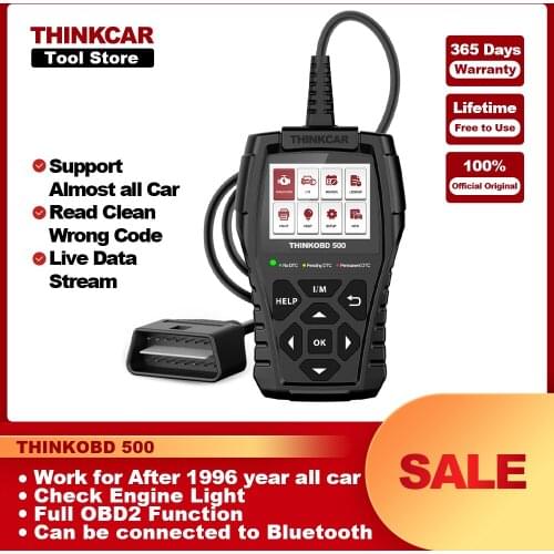 THINKCAR THINKOBD 500 Obd2 Scanner for Auto Car Diagnostic Tools Obd 2 Version Diagnosis Lifetime Free Update Code Reader