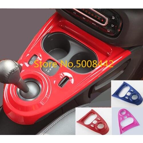 For Benz smart fortwo forfour 2015 2016 2017 2018 car cover middle front Shift Stall Paddle cup frame trim 1pcs
