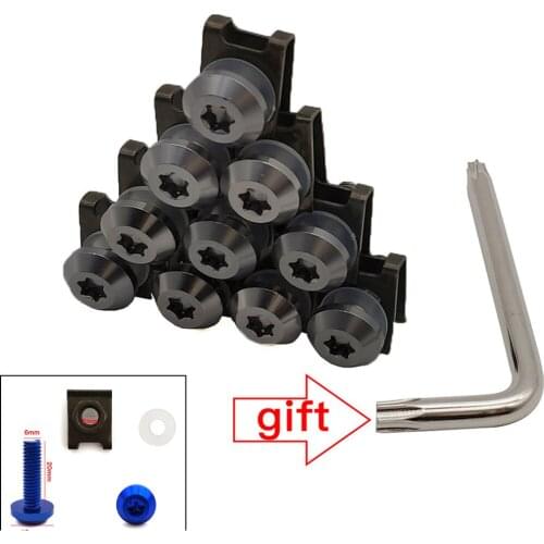 For Suzuki RMZ250 RMZ450 DRZ400SM DR250 DJEBEL dr 250 Universal Motorcycle Fairing Body Bolts Scooter Clips Screw Nuts M6