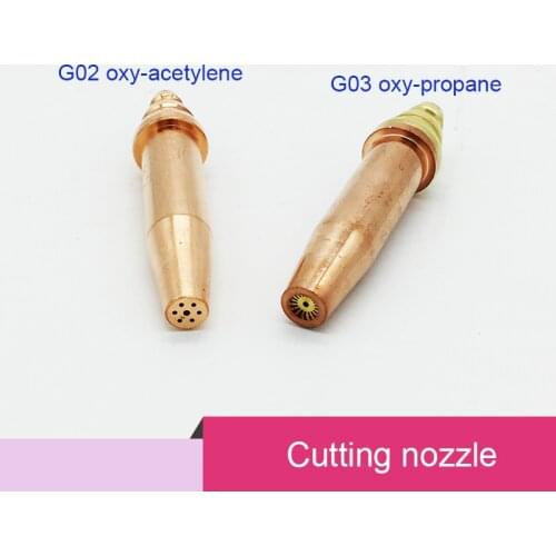 G02 G03 oxygen-acetylene oxy propane cutting nozzles Isobaric cutting tips for Gas machine, CNC flame cutting machine