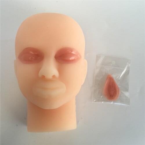 Silicone skin suture face model double eyelid suture practice silicone head model Practice model