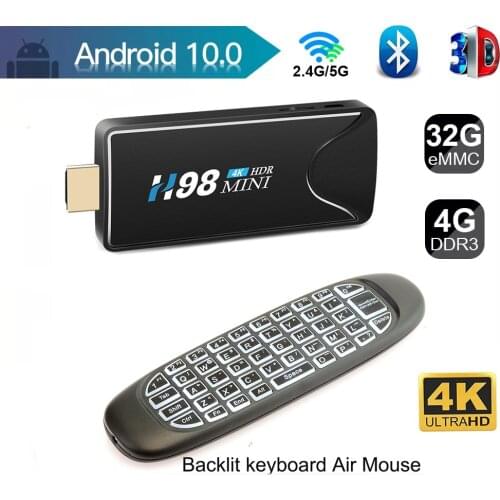 MK809IV Pro RK3229 Quad Core Android 7.1 Smart TV Stick 2GB 8GB WiFi 3D 4K H.265 Bluetooth TV Dongle W/ C120 Backlit Keyboard