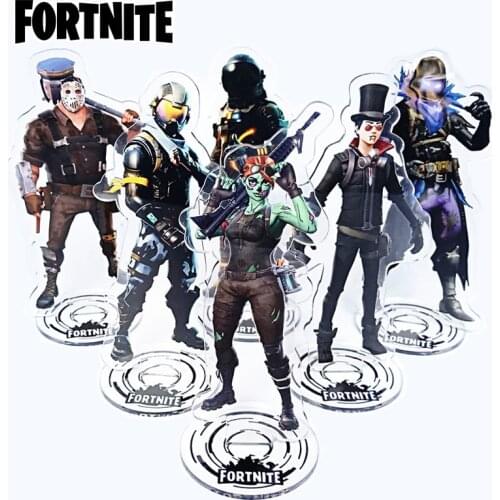 Hot Fortnite Transparent Acrylic Standing Figure Desktop Decoration Collection Game Model Toy Role Skin Playing Doll Player Gift