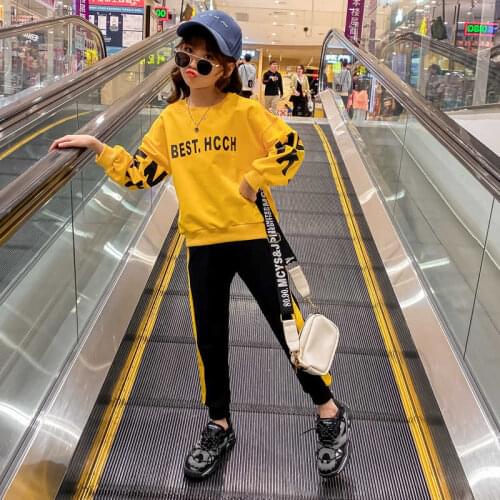 Girls Clothing Sets Fall Winter Clothes Children Kids Girls Boutique Fashion Outfit Teen Tracksuit for 4 6 8 10 11 12 Years Old